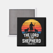 The Lord Is My Shepherd Psalm 23_1 Bible Verse  マグネット (正面/裏面)