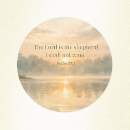 The Lord Is My Shepherd Psalm 23:1 Bible Verse  ラウンドシール