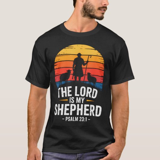The Lord Is My Shepherd Psalm 23_1 Bible Verse Tシャツ (正面)