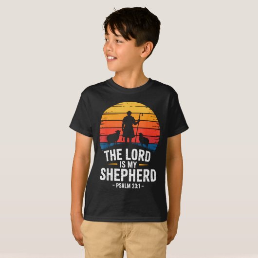 The Lord Is My Shepherd Psalm 23_1 Bible Verse Tシャツ (正面フル)