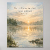 The Lord Is My Shepherd Psalm 23:1 Christian ポスター (正面)