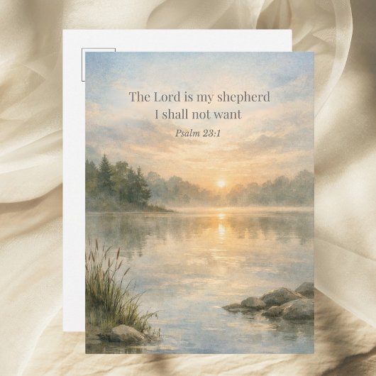 The Lord Is My Shepherd Psalm 23:1 Christian ポストカード