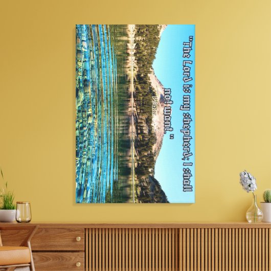 The Lord Is My Shepherd – Psalm 23:1 Scripture Wal キャンバスプリント (インサイチュ (リビング))