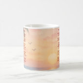 The Lord Is My Shepherd Psalm 23 Sunset Beach  コーヒーマグカップ (中央)