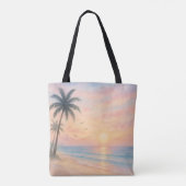 The Lord Is My Shepherd Psalm 23 Sunset Beach トートバッグ (裏面)