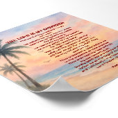 The Lord Is My Shepherd Psalm 23 Sunset Beach  ポスター (角)