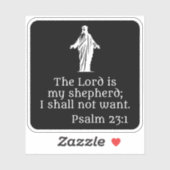 The Lord is my shepherd (white) シール (シート)