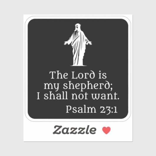 The Lord is my shepherd (white) シール (シート)