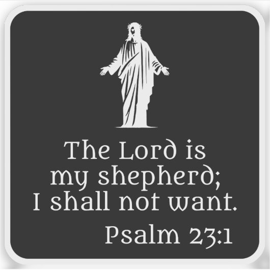 The Lord is my shepherd (white) シール (正面)