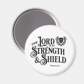 The Lord is My Strength Scripture マグネット (正面/裏面)