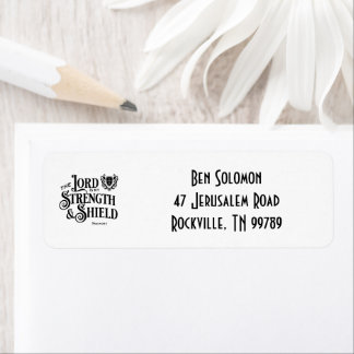 The Lord is My Strength Scripture Address Labels ラベル
