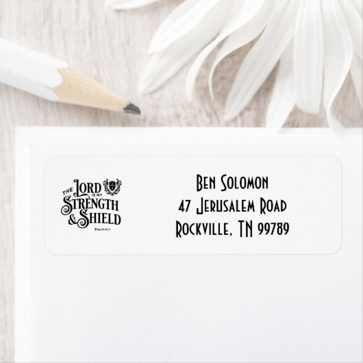 The Lord is My Strength Scripture Address Labels ラベル (インサイチュ)