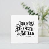 The Lord is My Strength Scripture Flat Note Card (スタンド正面)