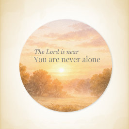 The Lord Is Near Christian Encouragement Sticker ラウンドシール