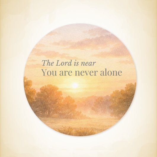 The Lord Is Near Christian Encouragement Sticker ラウンドシール