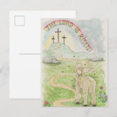 The Lord Is Risen Lamb Card ポストカード (正面/裏面)