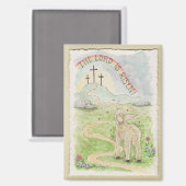 The Lord Is Risen Lamb Magnet マグネット (正面/裏面)