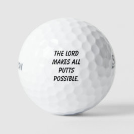 'The Lord Makes All Putts Possible' Christian Gift ゴルフボール