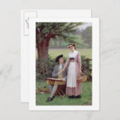 The Lord of Burleigh, Tennyson, 1919 (canva油) ポストカード (正面/裏面)