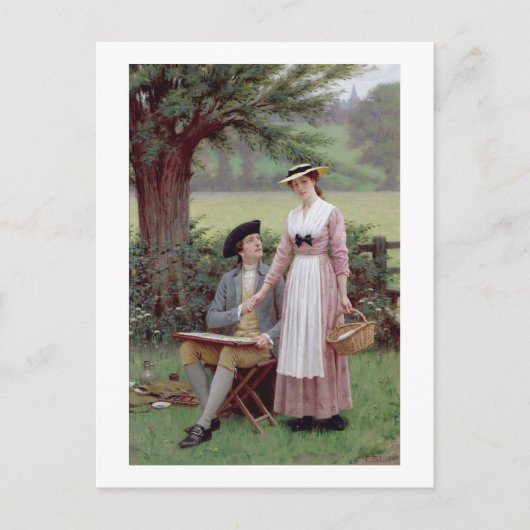 The Lord of Burleigh, Tennyson, 1919 (canva油) ポストカード (正面)