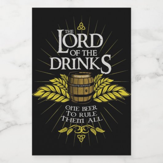 The Lord of the Drinks Beer ワインラベル (シングルラベル)