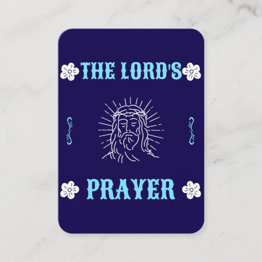 The Lord’s Prayer – Traditional Prayer Card プレイスカード (正面)