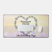 The Lord’s Serenity Prayer Lavender Heart Floral  デスクマット (キーボード&マウス)