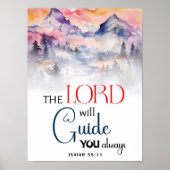 The Lord Will Guide You Always – Isaiah 58:11 ポスター (正面)