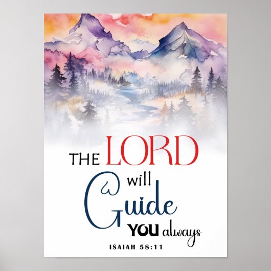 The Lord Will Guide You Always – Isaiah 58:11 ポスター (正面)