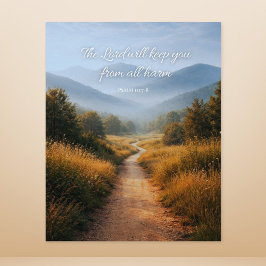 The Lord Will Keep You Psalm 121 Christian  ポスター