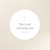 The Lord Will Keep You – Psalm 121 Scripture ラウンドシール