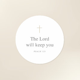 The Lord Will Keep You – Psalm 121 Scripture ラウンドシール