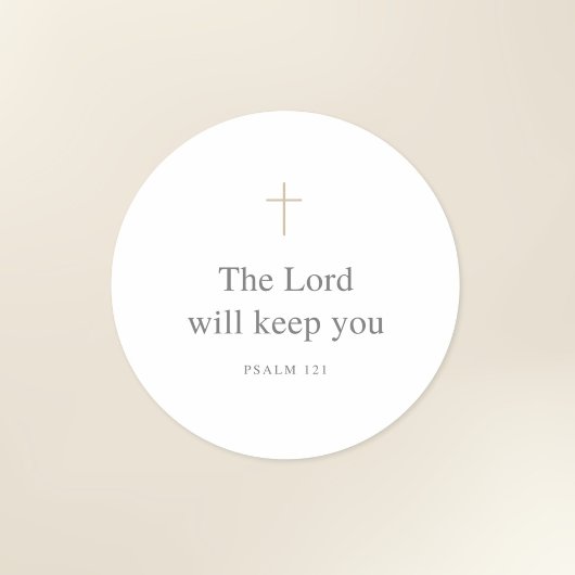 The Lord Will Keep You – Psalm 121 Scripture ラウンドシール