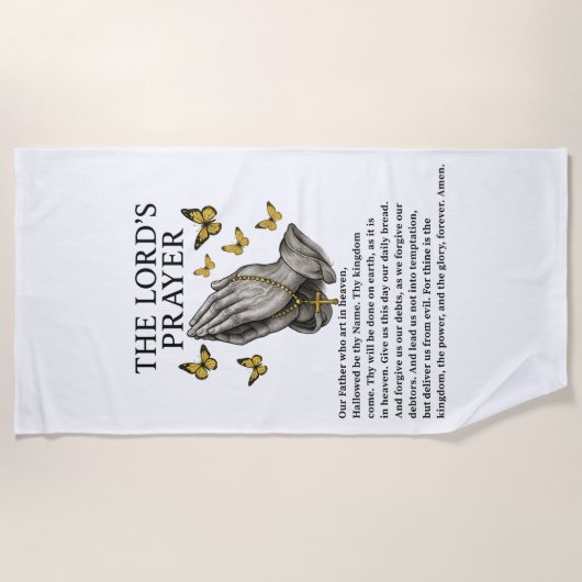 The Lord's Prayer ビーチタオル (正面)