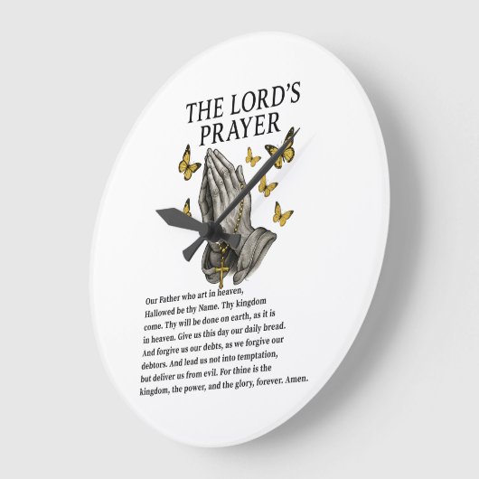 The Lord's Prayer ラージ壁時計 (傾斜)