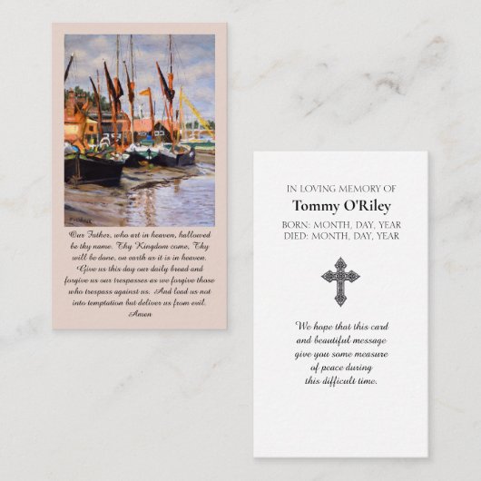 The Lord's Prayer - Blue Purple Green Orange 名刺 (正面/裏面)