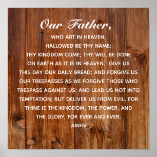 The Lord's Prayer Our Father Who Art in Heaven ポスター