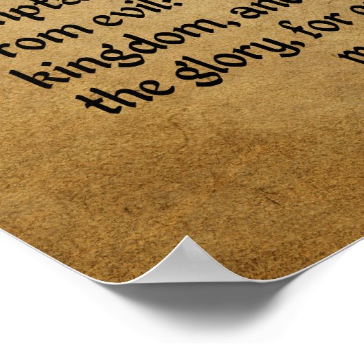 The Lord's Prayer (Scripture: Matthew 6:9-13) ポスター (角)