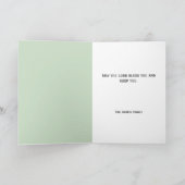 The Lord's Prayer with Greenery ~ Matthew 6:9-13 カード (内部)