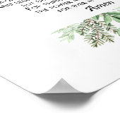 The Lord's Prayer with Greenery ~ Matthew 6:9-13 ポスター (角)