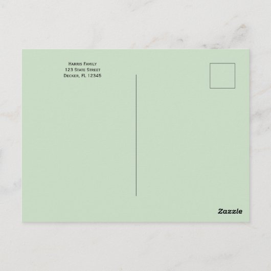 The Lord's Prayer with Greenery ~ Matthew 6:9-13 ポストカード (裏面)