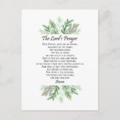 The Lord's Prayer with Greenery ~ Matthew 6:9-13 ポストカード (正面)