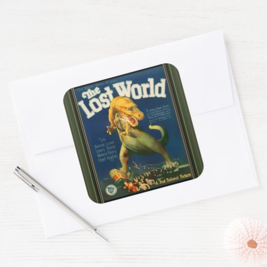 The Lost World Sticker スクエアシール (封筒)