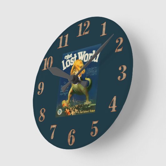 The Lost World Wall Clock ラウンド壁時計 (傾斜)
