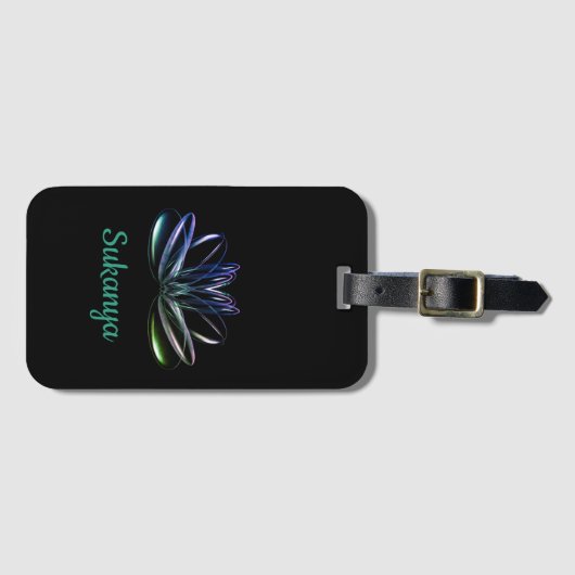 The lotus flower personalized ラゲッジタグ (正面横)