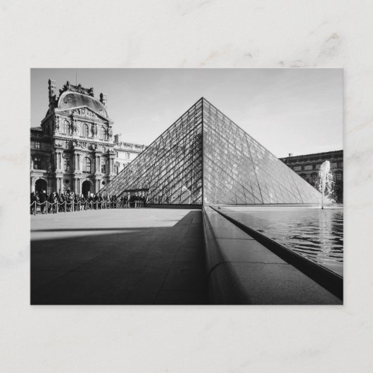 The Louvre in BW ポストカード (正面)
