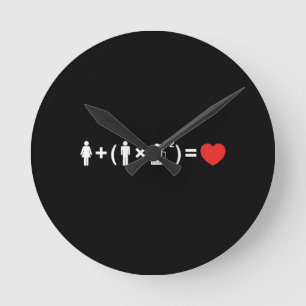 The Love Equation for Men ラウンド壁時計