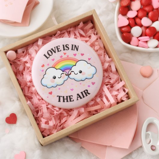 The Love In The Air Pin Button — Valentine's Day  缶バッジ