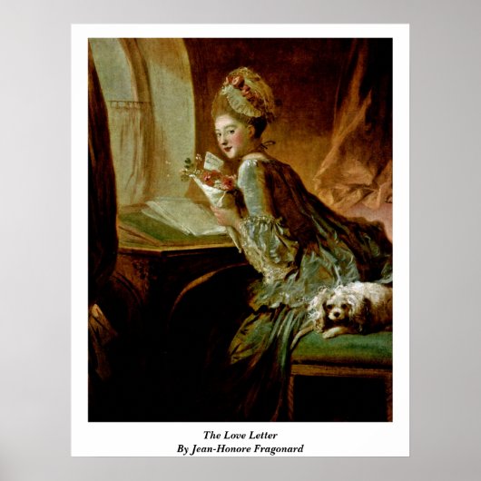 The Love Letter By Jean-Honore Fragonard ポスター (正面)