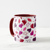 The Love Mug! Valentine Hearts,Lips,XOs マグカップ (正面左)